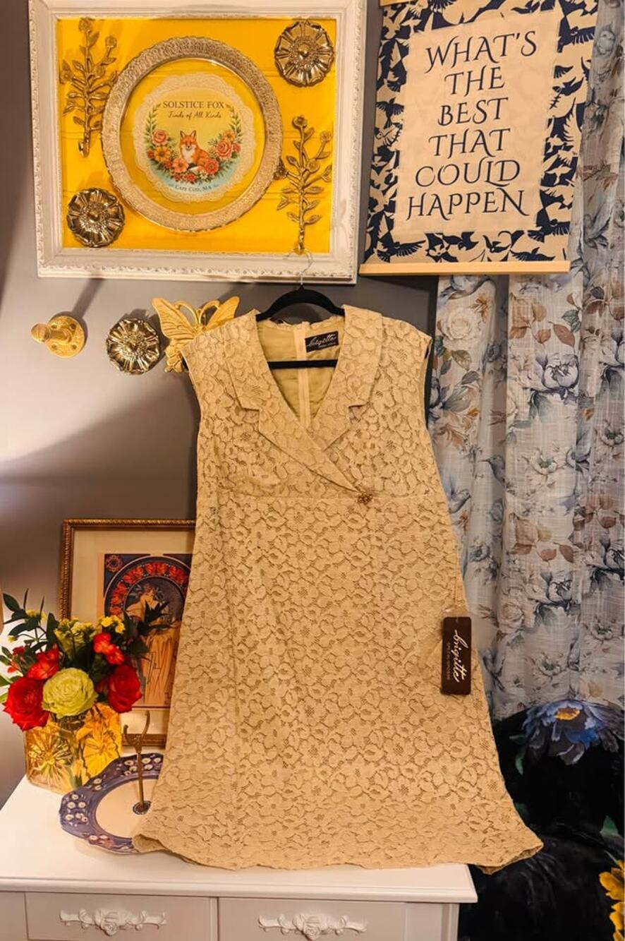 Vintage Brigitte German Designer Dress NWT 🇩🇪 60s/70s Mod Floral Shift L/XL